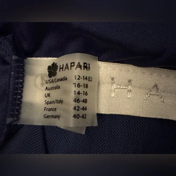 NWT- size L - Hapari Blue One Piece Swimsuit with Keyhole Back - Picture 9 of 10